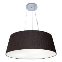 Lustre Pendente Cone Vivare Md-4072 Cúpula Em Tecido 30/80x65cm - Bivolt Preto 127/220v - 3