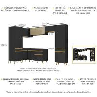 Cozinha Completa De Canto Veneza Gb Mp2055 Com Armário E Balcão Preta - 6