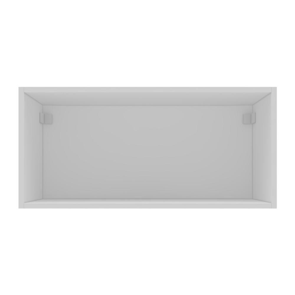 Armário De Cozinha Americana Aéreo 70cm Com 1 Porta Basculante Multimóveis Cr20487 Branco-Azul - 4
