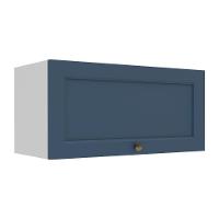 Armário De Cozinha Americana Aéreo 70cm Com 1 Porta Basculante Multimóveis Cr20487 Branco-Azul - 1