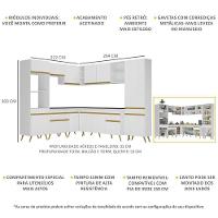 Cozinha Completa De Canto Veneza Gw Mp2047 Com Armário E Balcão Branca - 7