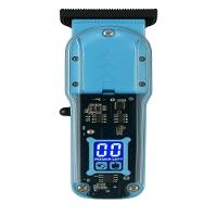 Maquina Cortar Cabelo Transparente Visor Digital Azul - 1