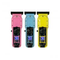 Maquina Cortar Cabelo Transparente Visor Digital Azul