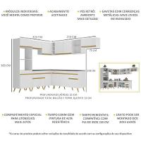 Cozinha Completa De Canto Veneza Gw Mp2048 Com Armário E Balcão Branca