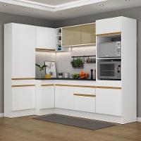 Cozinha Completa De Canto Com Armário E Balcão Branca - 1