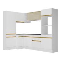 Cozinha Completa De Canto Com Armário E Balcão Branca - 3