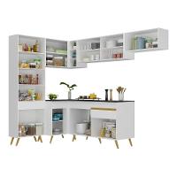 Cozinha Completa De Canto Veneza Gw Mp2052 Com Armário E Balcão Branca - 5