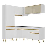 Cozinha Completa De Canto Veneza Gw Mp2054 Com Armário E Balcão Branca - 1