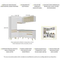 Cozinha Completa De Canto Veneza Gw Mp2054 Com Armário E Balcão Branca - 5
