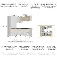 Cozinha Completa De Canto Veneza Gw Mp2053 Com Armário E Balcão Branca - 5