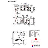 Cozinha Completa De Canto Veneza Gw Mp2053 Com Armário E Balcão Branca - 6