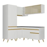 Cozinha Completa De Canto Veneza Gw Mp2053 Com Armário E Balcão Branca - 7