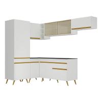 Cozinha Completa De Canto Veneza Gw Mp2051 Com Armário E Balcão Branca - 2