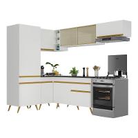 Cozinha Completa De Canto Veneza Gw Mp2051 Com Armário E Balcão Branca - 5
