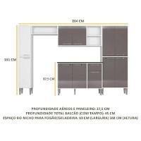 Cozinha Completa Armário e Balcão Xangai Classic Multimóveis