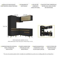 Cozinha Completa De Canto Veneza Gb Mp2053 Com Armário E Balcão Preta - 5