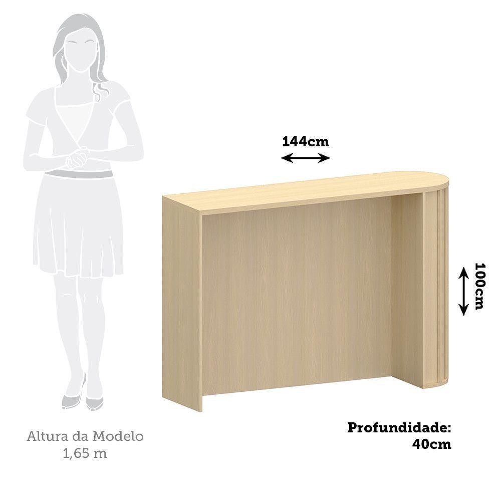 Bancada Cozinha 144cm C/ Tampo P/ Ilha Aura Luciane Móveis Carvalho - 2