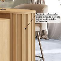 Bancada Cozinha 144cm C/ Tampo P/ Ilha Aura Luciane Móveis Carvalho - 6