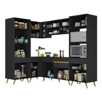 Cozinha Completa De Canto Veneza Gb Mp2049 Com Armário E Balcão Preta - 6