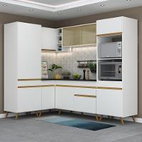 Cozinha Completa De Canto Veneza Gw Mp2049 Com Armário E Balcão Branca - 1