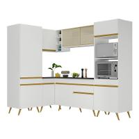 Cozinha Completa De Canto Veneza Gw Mp2049 Com Armário E Balcão Branca