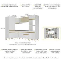 Cozinha Completa De Canto Veneza Gw Mp2049 Com Armário E Balcão Branca - 5