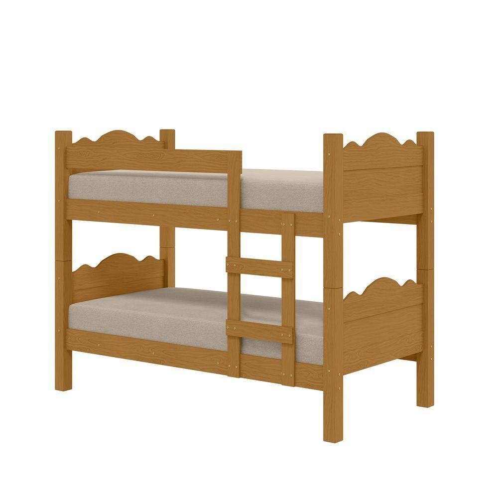 Beliche Pequim Art Panta 100% Mdf C/ Escada Vira 2 Camas P/colchão 188x88- Super Reforçada - Nature - 5