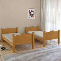 Beliche Pequim Art Panta 100% Mdf C/ Escada Vira 2 Camas P/colchão 188x88- Super Reforçada - Nature - 3