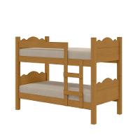 Beliche Pequim Art Panta 100% Mdf C/ Escada Vira 2 Camas P/colchão 188x88- Super Reforçada - Nature - 5