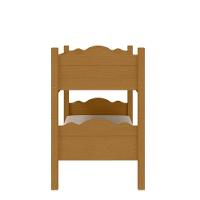 Beliche Pequim Art Panta 100% Mdf C/ Escada Vira 2 Camas P/colchão 188x88- Super Reforçada - Nature - 6