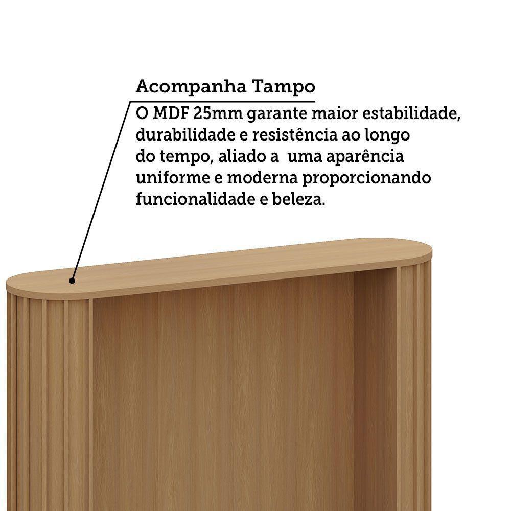 Bancada Ilha Ripada Para Cozinha Com Tampo Lumina Luciane Mó Freijó - 4