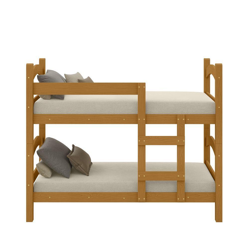 Beliche Trento Art Panta 100% Mdf C/ Escada Vira 2 Camas P/colchão 188x88- Super Reforçada - Nature - 4