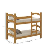 Beliche Trento Art Panta 100% Mdf C/ Escada Vira 2 Camas P/colchão 188x88- Super Reforçada - Nature - 2