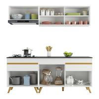 Cozinha Compacta Multimóveis Veneza Gw Fg3707 Com Armário E Balcão Branca