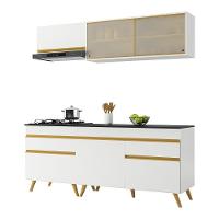 Cozinha Compacta Multimóveis Veneza Gw Fg3707 Com Armário E Balcão Branca - 6