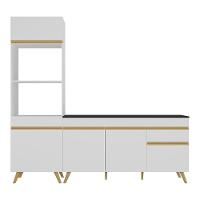 Cozinha Compacta Veneza Gw Mp2078 Com Armário E Balcão Branca - 2