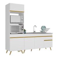 Cozinha Compacta Veneza Gw Mp2078 Com Armário E Balcão Branca - 7