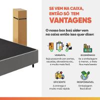 Cama Box Desmontável Com Baú Lateral Queen Para Colchão De 1,58m Sider Cinza - 4