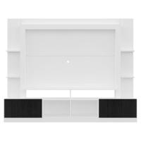 Estante Com Suporte Tv 65" E 2 Portas Oslo Multimóveis V3386 Branca/Preta Branco/Preto - 3