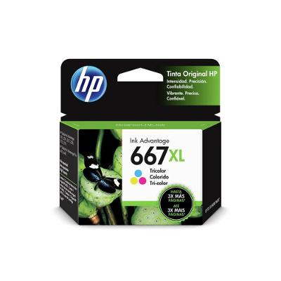 Cartucho Tinta Hp 667xl Colorido - 3ym80ab