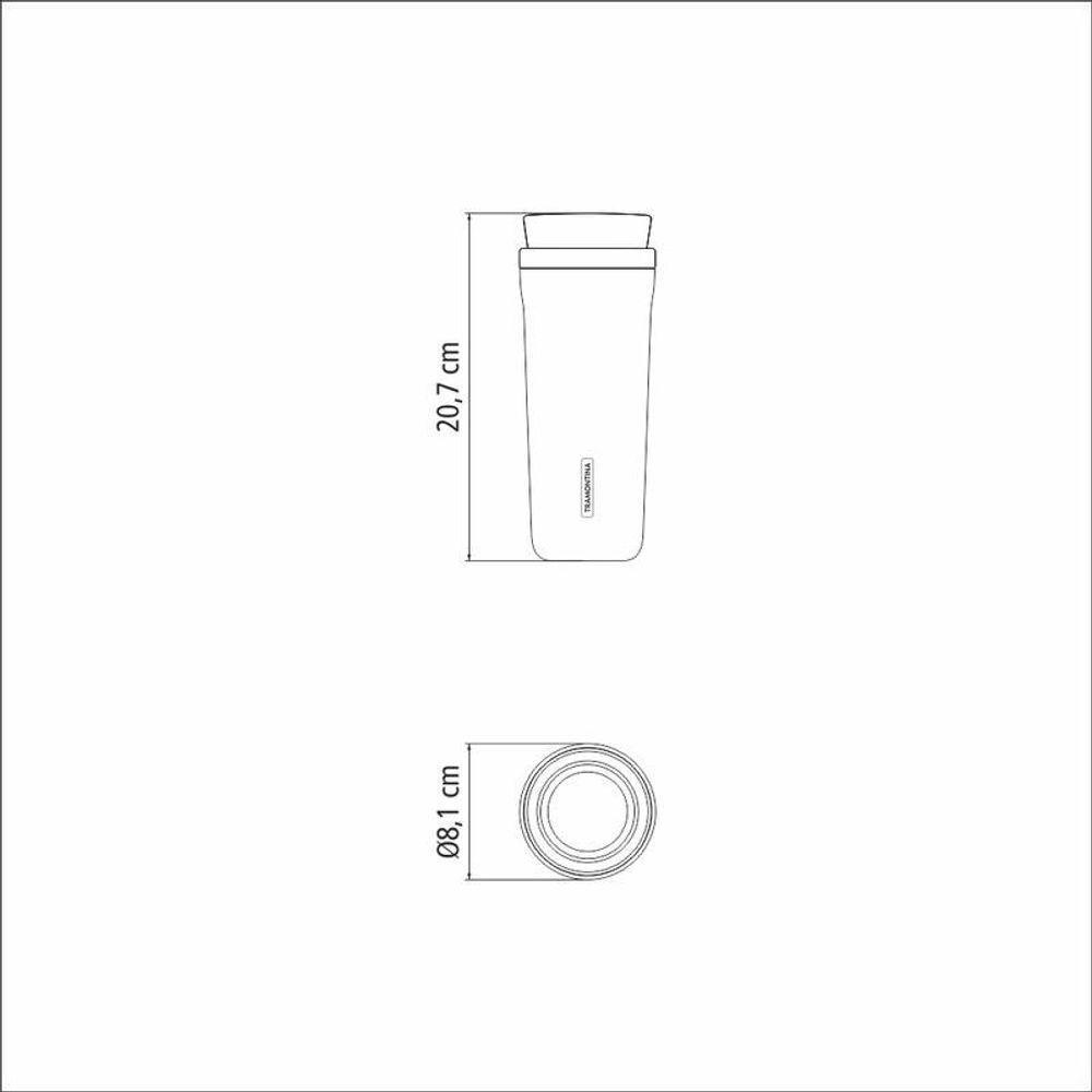 Copo Térmico Tramontina Aço Inox 460 Ml Verde Com Bocal 360° - 5