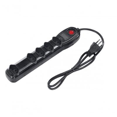 Filtro De Linha 5 Tomadas Com Fusivel E Chave Cabo Pp 3x0,75 0,75m Fl5t Pacote Plastico