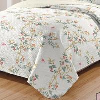 Kit Cobre Leito Colcha Daily Casal 3 Peças Dupla Face Estampado Floral - Floral 20 - 100% Poliéster - 3