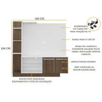 Estante Com Suporte Tv 55'' Denver Multimóveis V3069 Branca/Madeirada Branco/Argila - 5