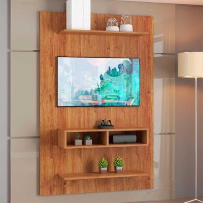 Painel Para Tv Até 50 Byte Com Nicho E 2 Prateleiras Mel Mel