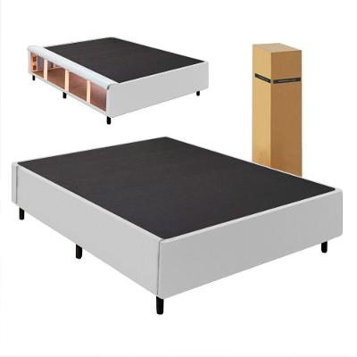 Cama Box Desmontável Com Baú Lateral King Para Colchão De 1,93m Sider Branco