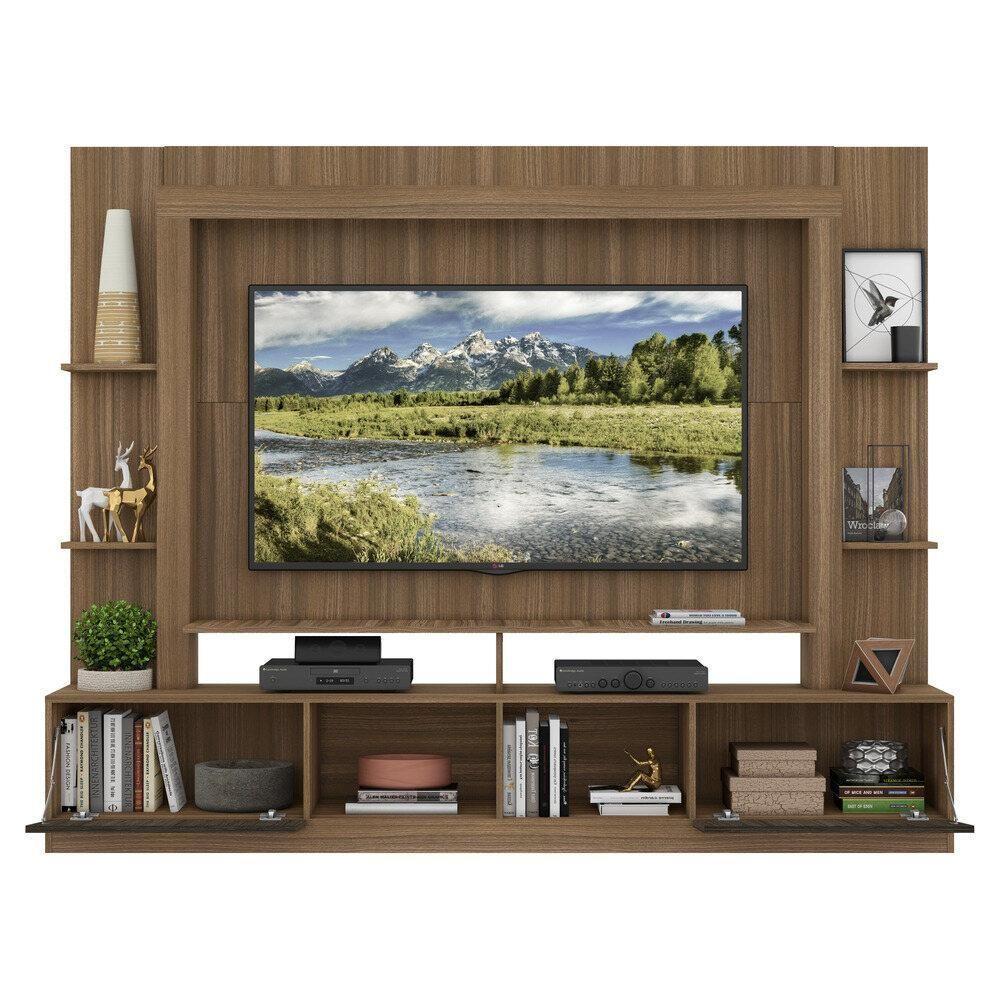 Estante Com Suporte Tv 65" Portas C/ Espelho Oslo Multimóveis V3382 Madeirado/Tenerife - 4