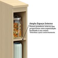 Balcão De Cozinha 100% Mdf 1 Pt 20cm Aura Luciane Móveis Carvalho - 6