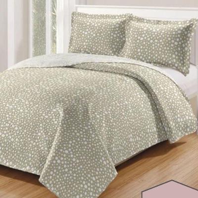 Kit Cobre Leito Colcha Daily Casal 3 Peças Dupla Face Estampado - Modelo 43 - 100% Poliéster