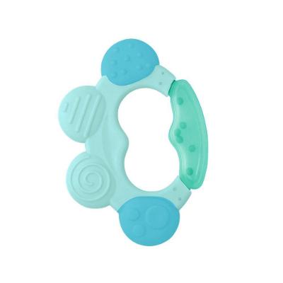 Mordedor Texturizado Clingo Azul Em Silicone Sem Bpa